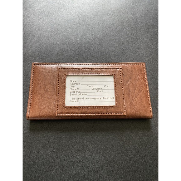 Brown Leather Bi-fold Wallet ID Card Holder‎ Cross - Picture 3 of 3